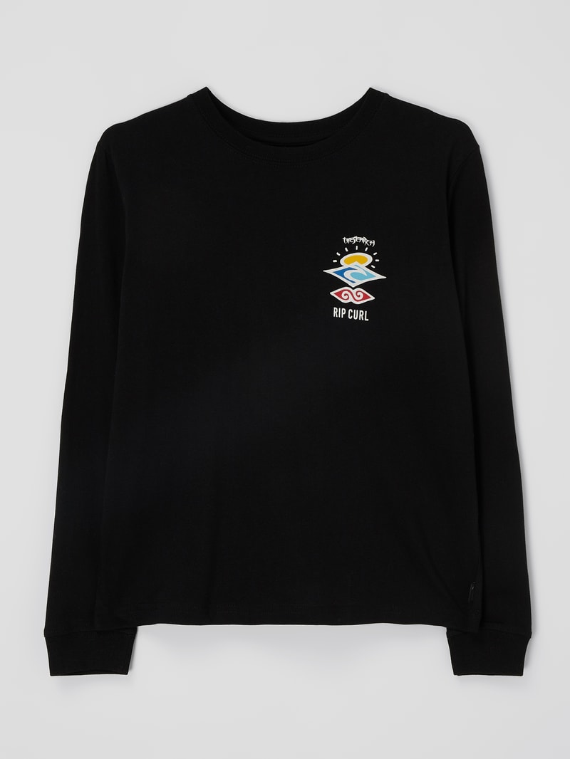 Longsleeve mit Logo in schwarz