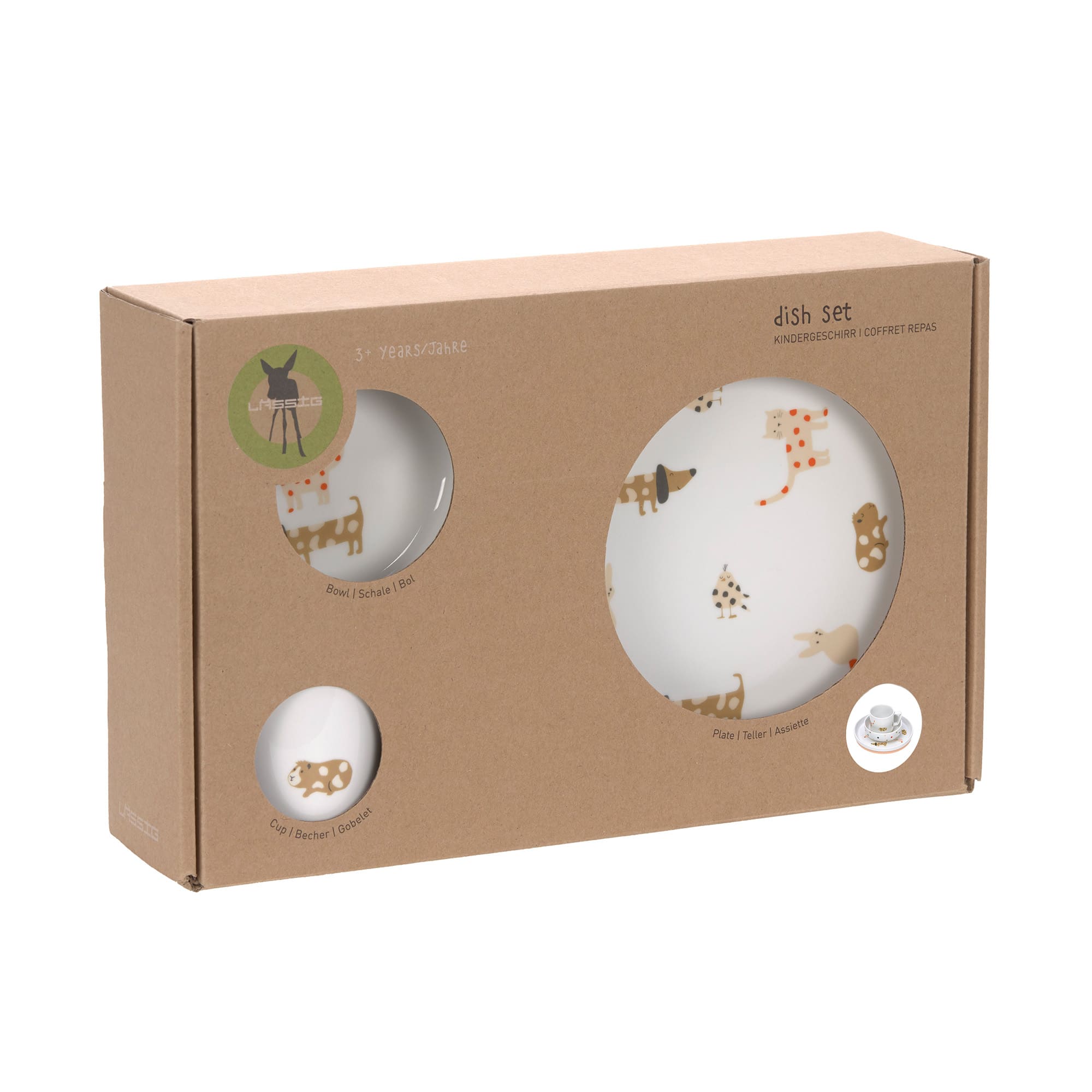 Kindergeschirr Set Porzellan - Little Mateys, Spicy orange