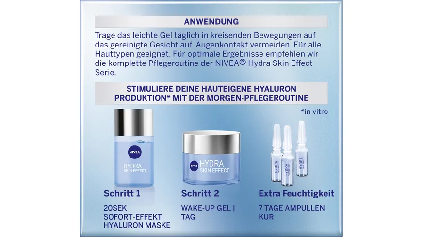 NIVEA Hydra Skin Effect Wake-up Gel Tagespflege 50 ml