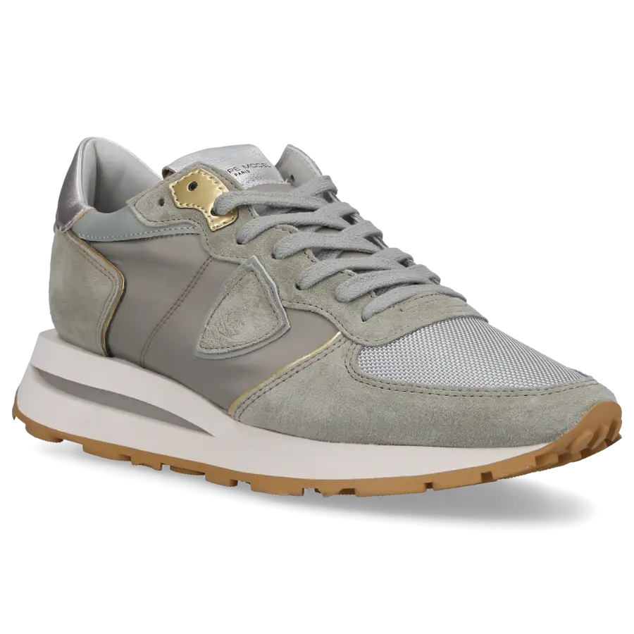 Philippe Model - Sneaker low TROPEZ HAUTE Veloursleder Textil - grün