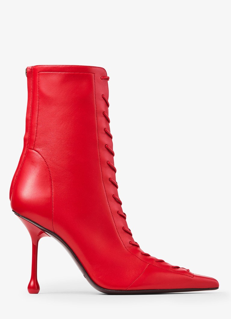 Jimmy Choo  Scarlett 95 enkellaarsje van lamsleer