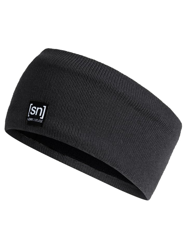 super.natural Merino Stirnband RIFFLER HEADBAND in schwarz günstig kaufen onesize