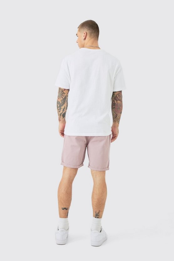 Slim-Fit Bermuda-Shorts mit elastischem Bund