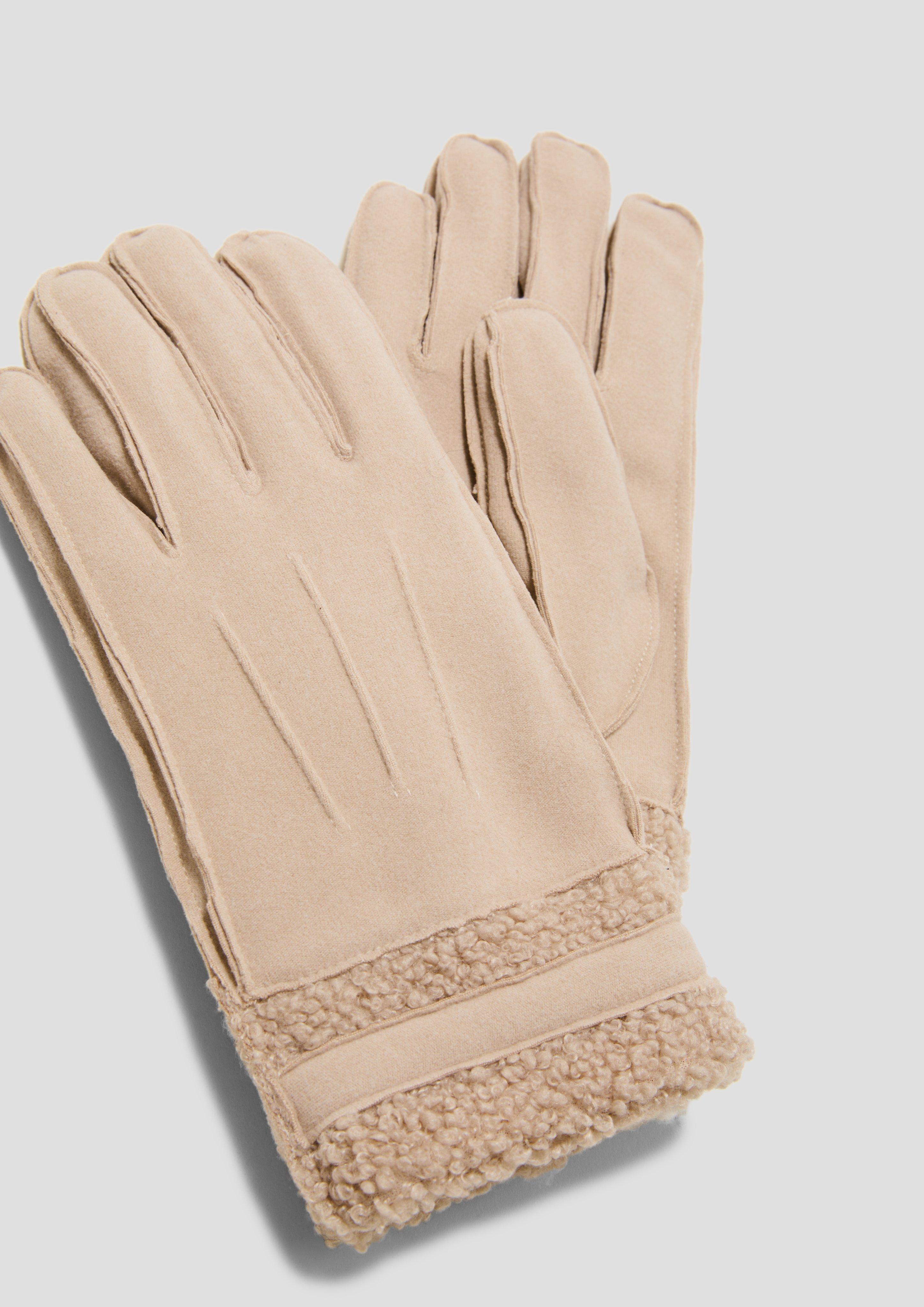 Fingerhandschuhe mit Teddyplüsch  2136602-82W2
