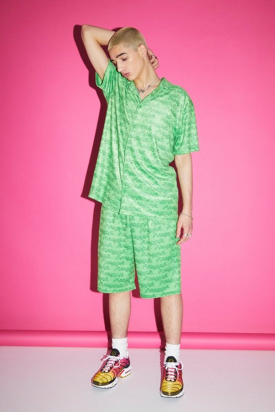 Oversize Frottee-Hemd und Shorts