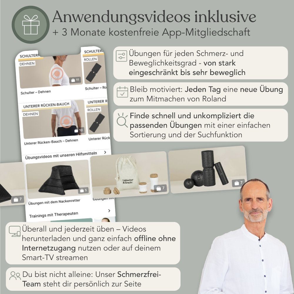 Liebscher & Bracht Rückentrainer Liebscher & Bracht Original Rückenretter, (2 Aufsätze, 3 Sockel), 5-tlg., Rückenstrecker, Brust- & Rückendehner, Rückentrainer Made in Germany), Rückenstrecker