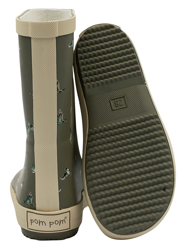 POM POM Gummistiefel in Khaki günstig kaufen