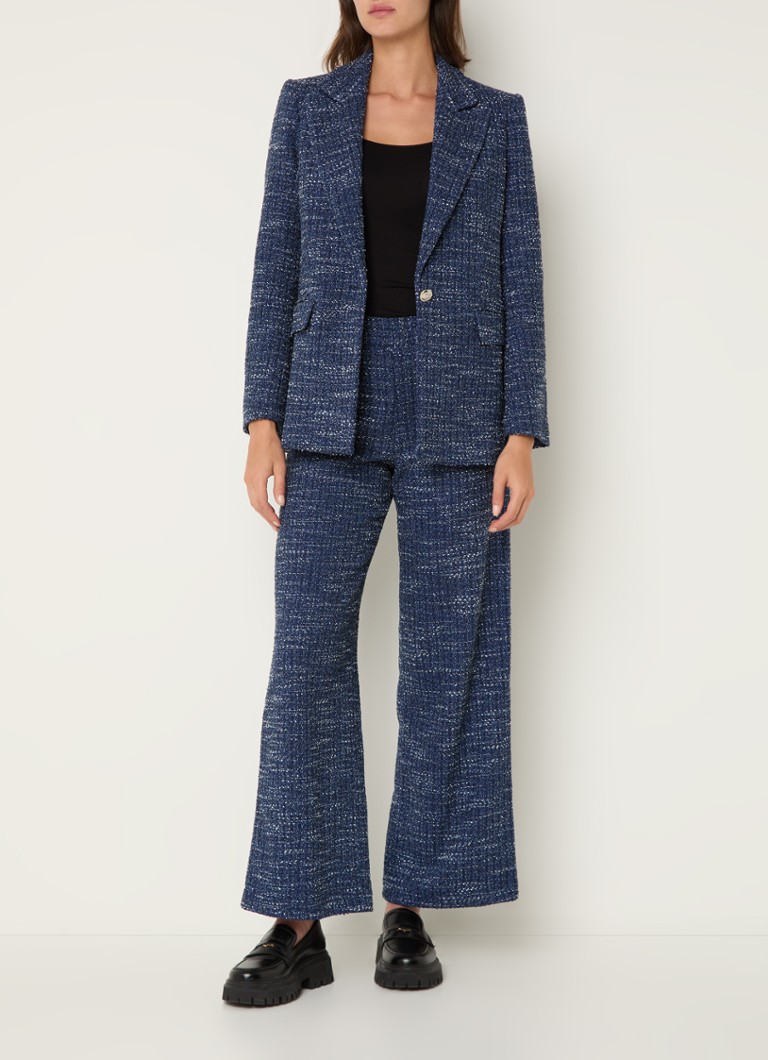 Blazer Maje effetto tweed con tasche a patta