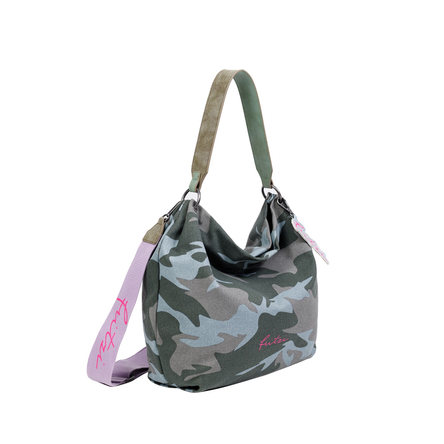 Schultertasche Joshi02 mit abnehmbarem Logoanhänger