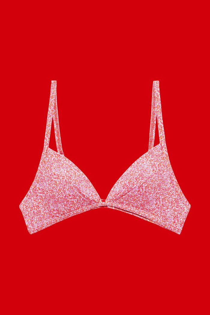 Wattiertes Bikinitop mit Print