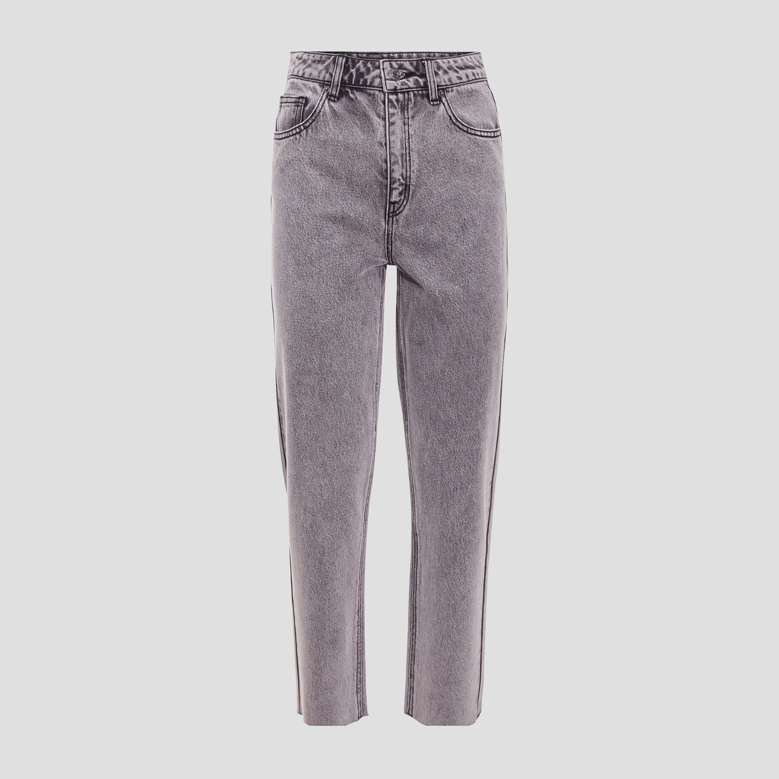 Jeans regular taille haute denim gris femme | Cache Cache