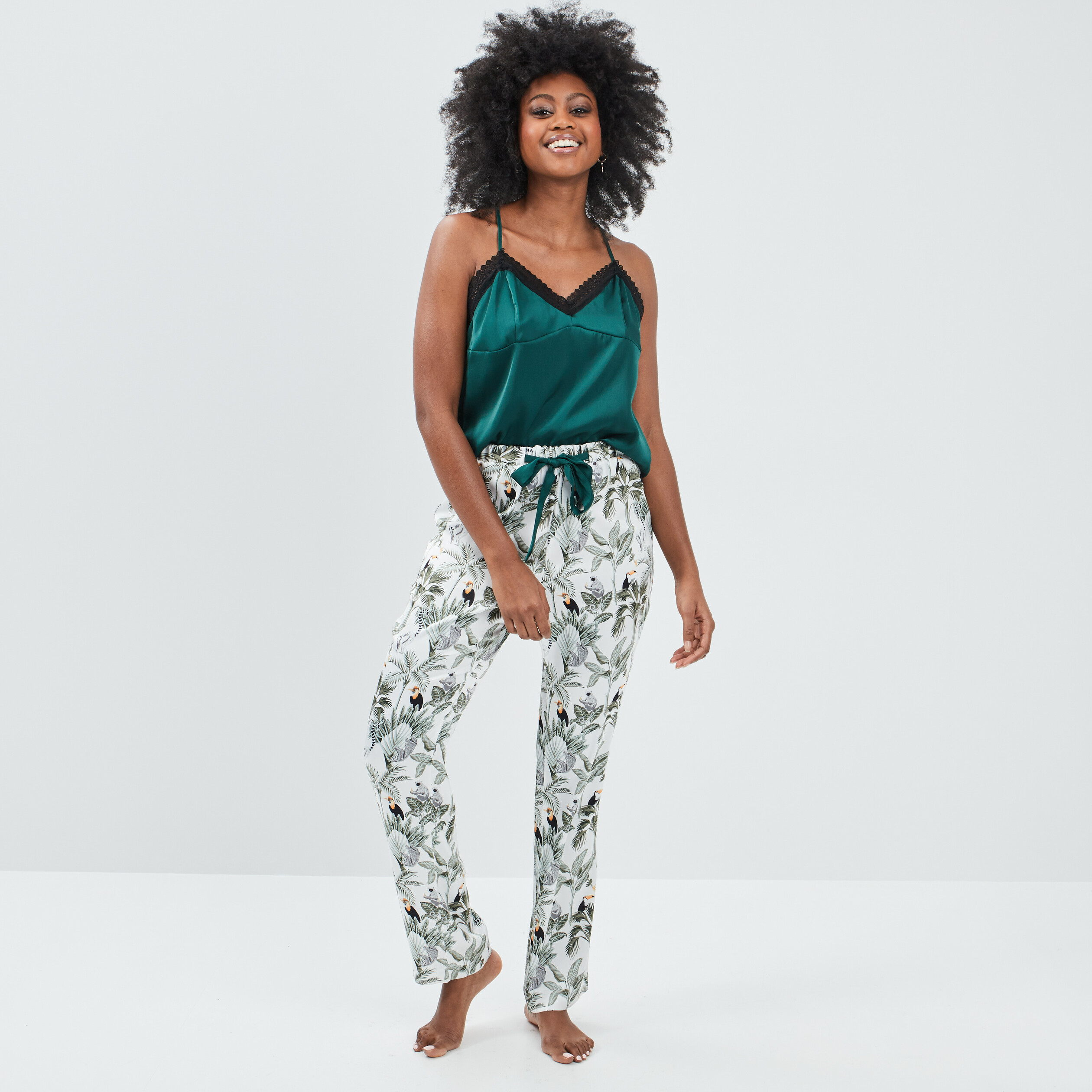 Ensemble pyjama 2 pièces ecru femme | La Halle