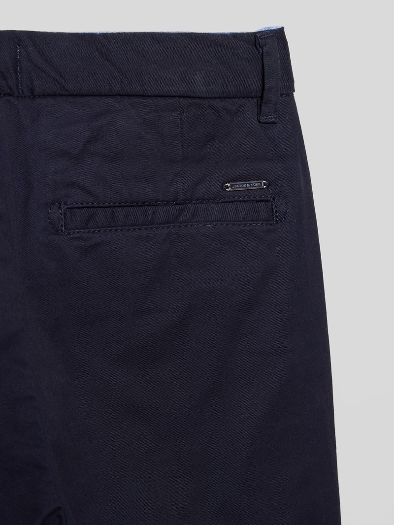 Regular Slim Fit Stoffhose mit Paspeltaschen am Gesäß in marineblau