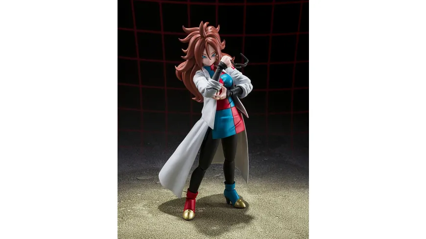 Dragon Ball FighterZ S.H. Figuarts Actionfigur Android 21 (Lab Coat) 15 cm, Anime Figur