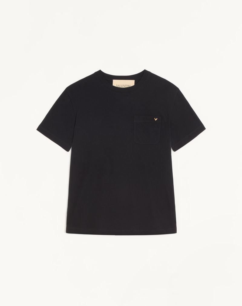 Camiseta Valentino de algodão com detalhes dourados
