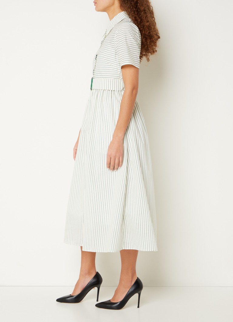 Vestido túnica midi Bextor de LKBennett, con rayas y cinturón.