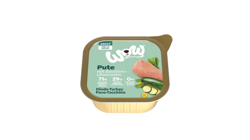 WOW Hundenassfutter Adult Pute 150 g