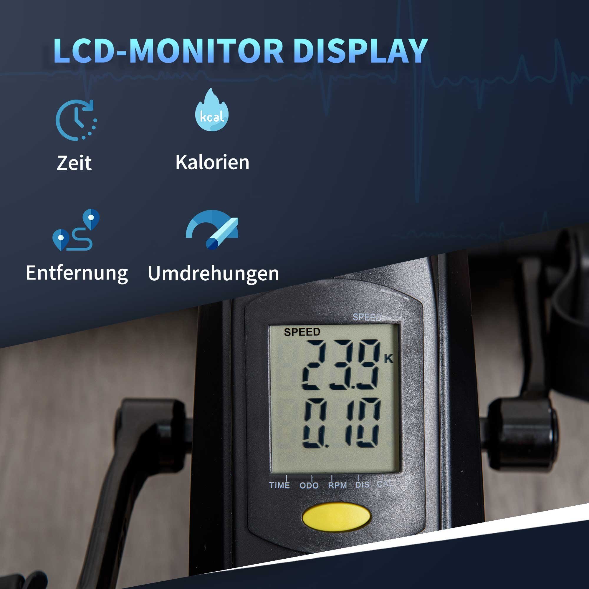 HOMCOM Heimtrainer Mini Heimtrainer, Heimtrainer Fahrrad
