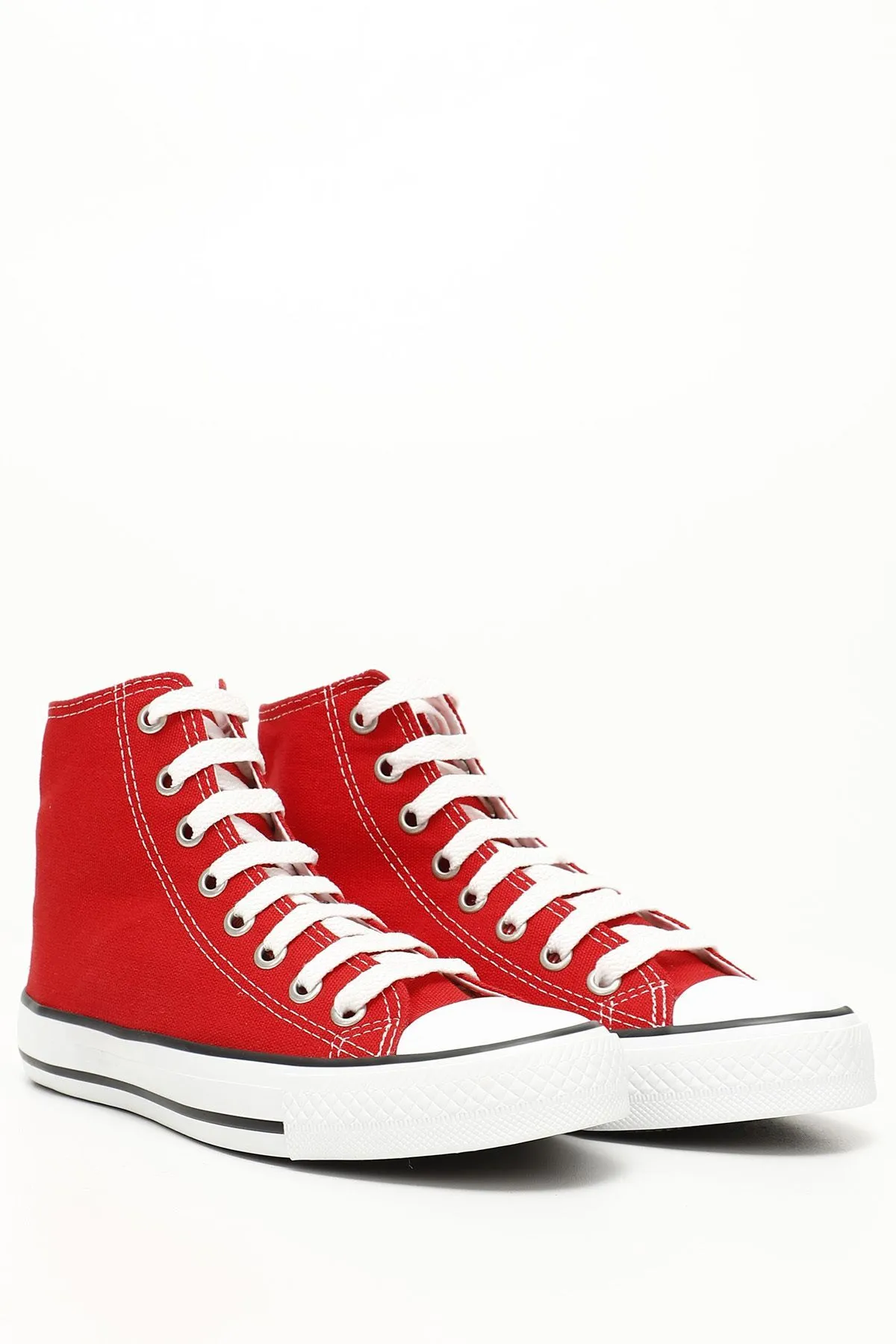 GÖNDERİ(R)  Rote Leinen-Schnür-Damen-Sportstiefel für den täglichen Gebrauch, Leinen-Sneaker mit flacher Sohle 35777