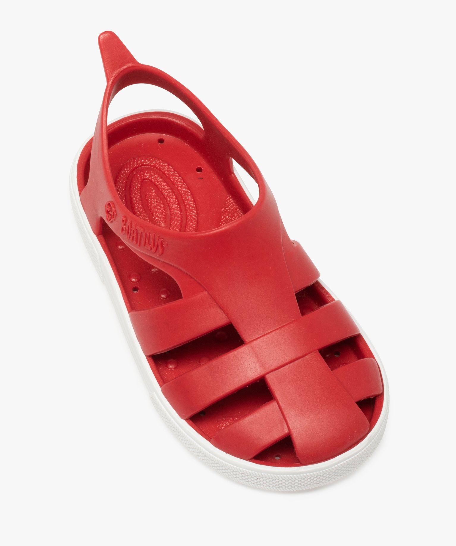 Sandales de plage enfant à brides souples - Boatilus rouge | GEMO