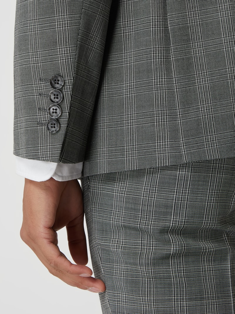 Extra Slim Fit 2-Knopf-Sakko mit Stretch-Anteil Modell 'Nate' in anthrazit