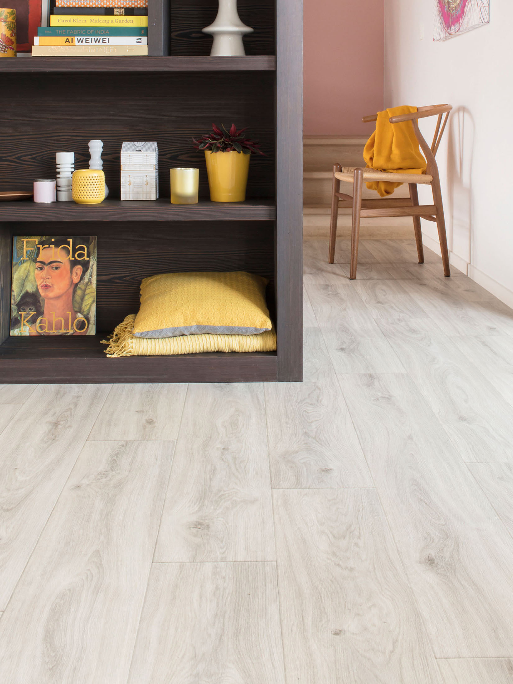 Woodlike Vinyl-Rollenware, Eiche Weiss 02
