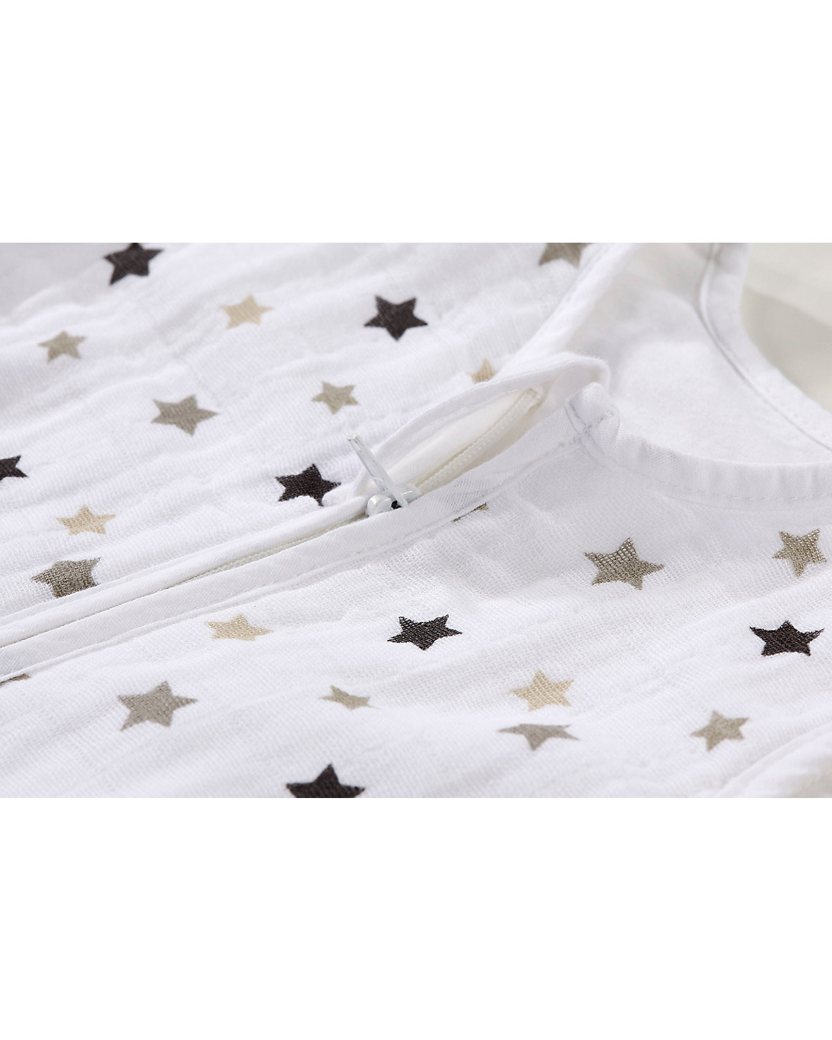 Sommer- Schlafsack Mull Sterne grau Gr. 110