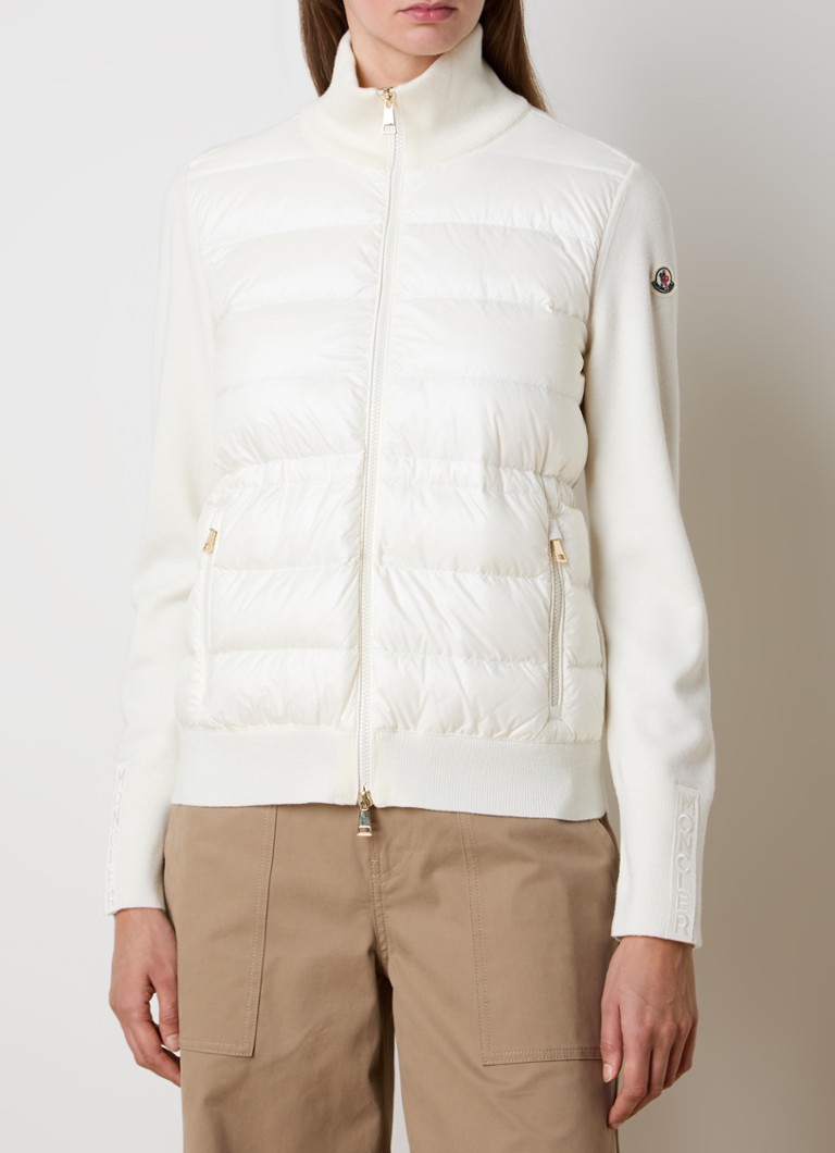 Vestă Moncler din lână fină cu burete matlasat în față.