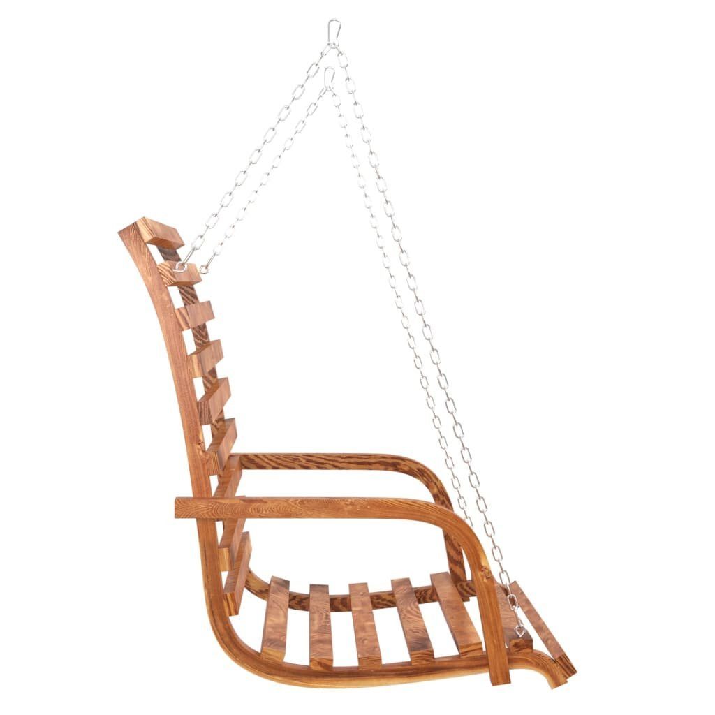 vidaXL Hollywoodschaukel Schaukelbank Bugholz Massiv mit Teak-Finish 126x63x92 cm, 1 tlg.