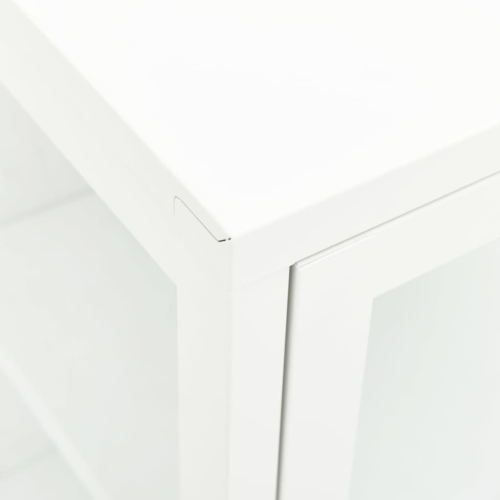 vidaXL Sideboard Sideboard 38x35x70 cm Metall und Glas (1 St)