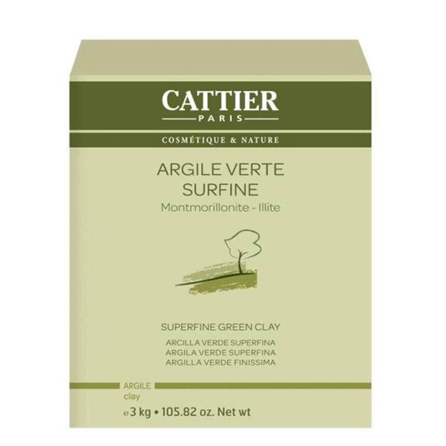 Cattier Argile Verte Surfine Multiples Usages 3 kg