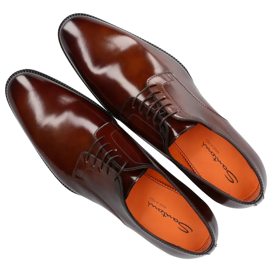 Santoni - Businessschuhe Derby MCCR18 Kalbsleder - braun