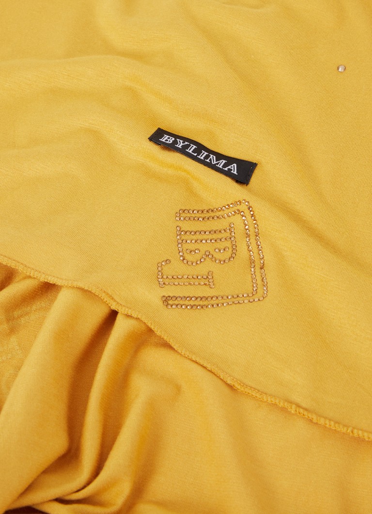 BYLIMA Monostamp-huivi logolla ja strasseilla 200 x 75 cm