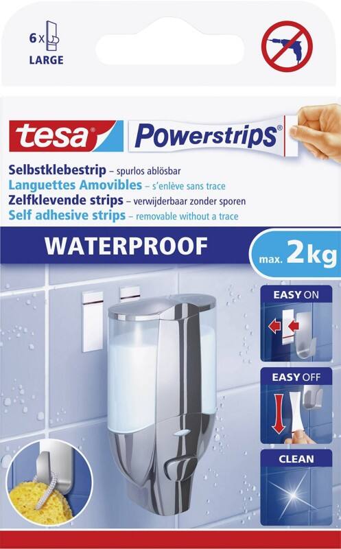 tesa Klebestrips Weiß 6 Stück