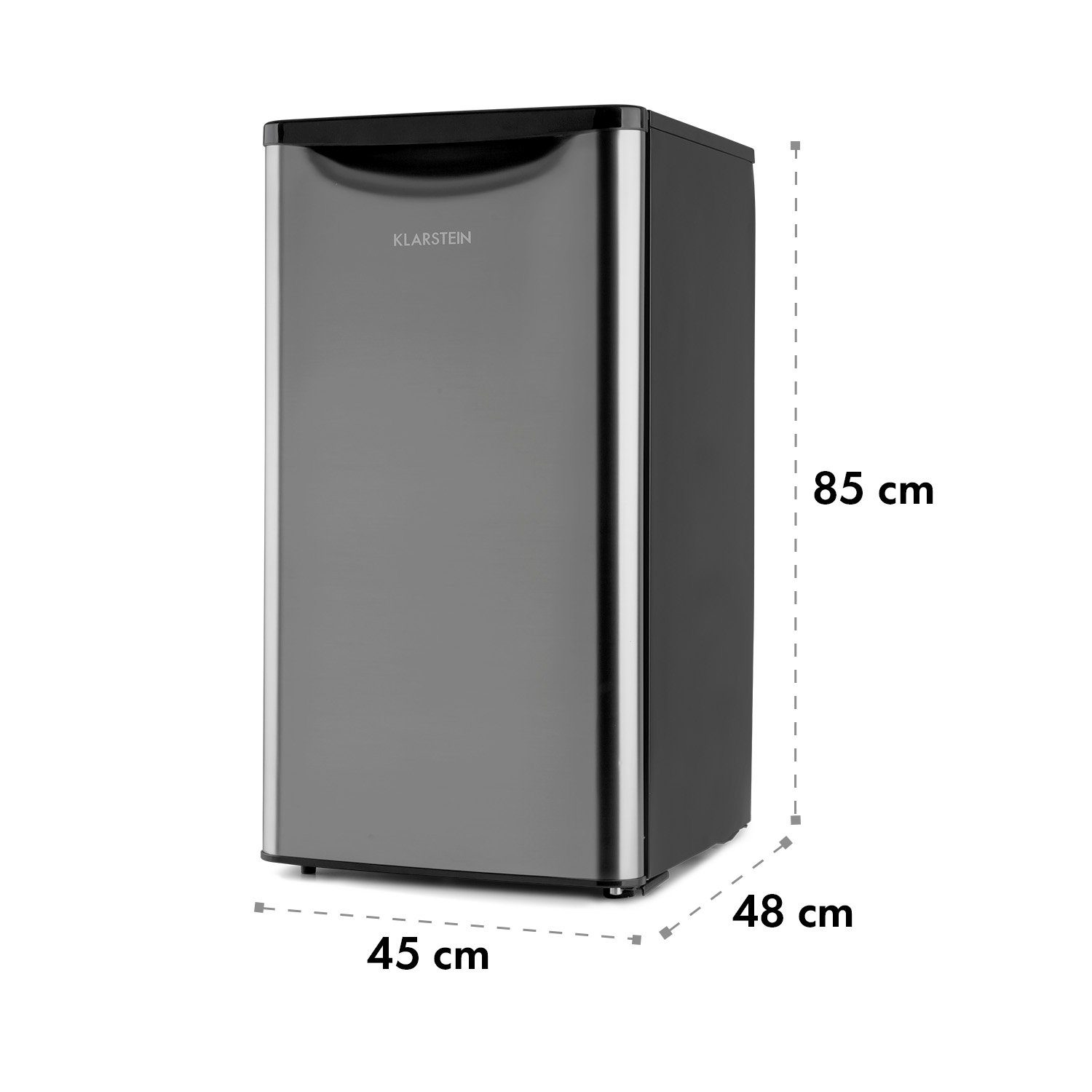 Klarstein Getränkekühlschrank HEA19-Yummy-90Lblk 10035212, 84 cm hoch, 45 cm breit, Kühlschrank mit Gefrierfach Kühl Gefrierkombination freistehend