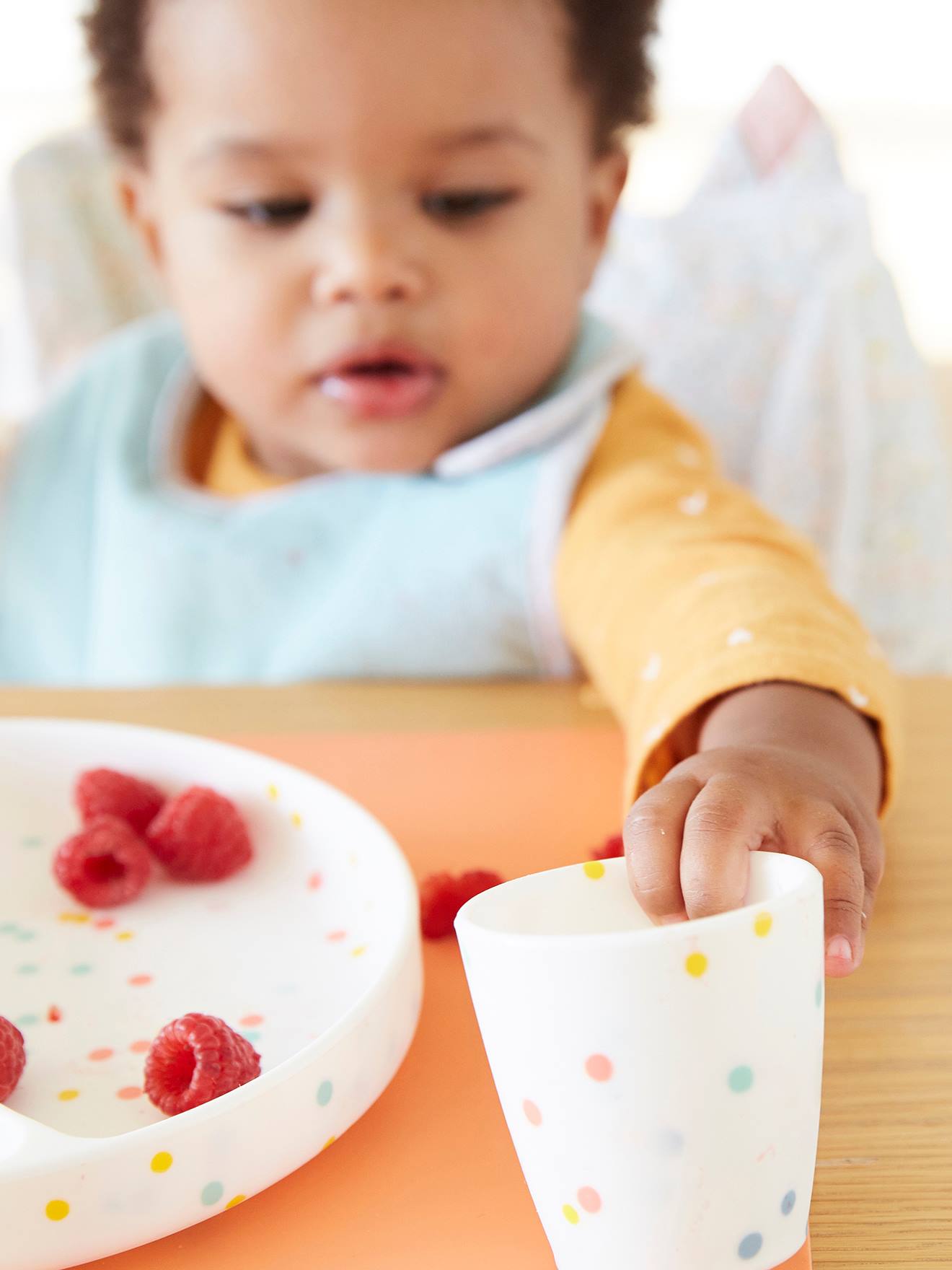 Coffret repas en silicone set baby blue