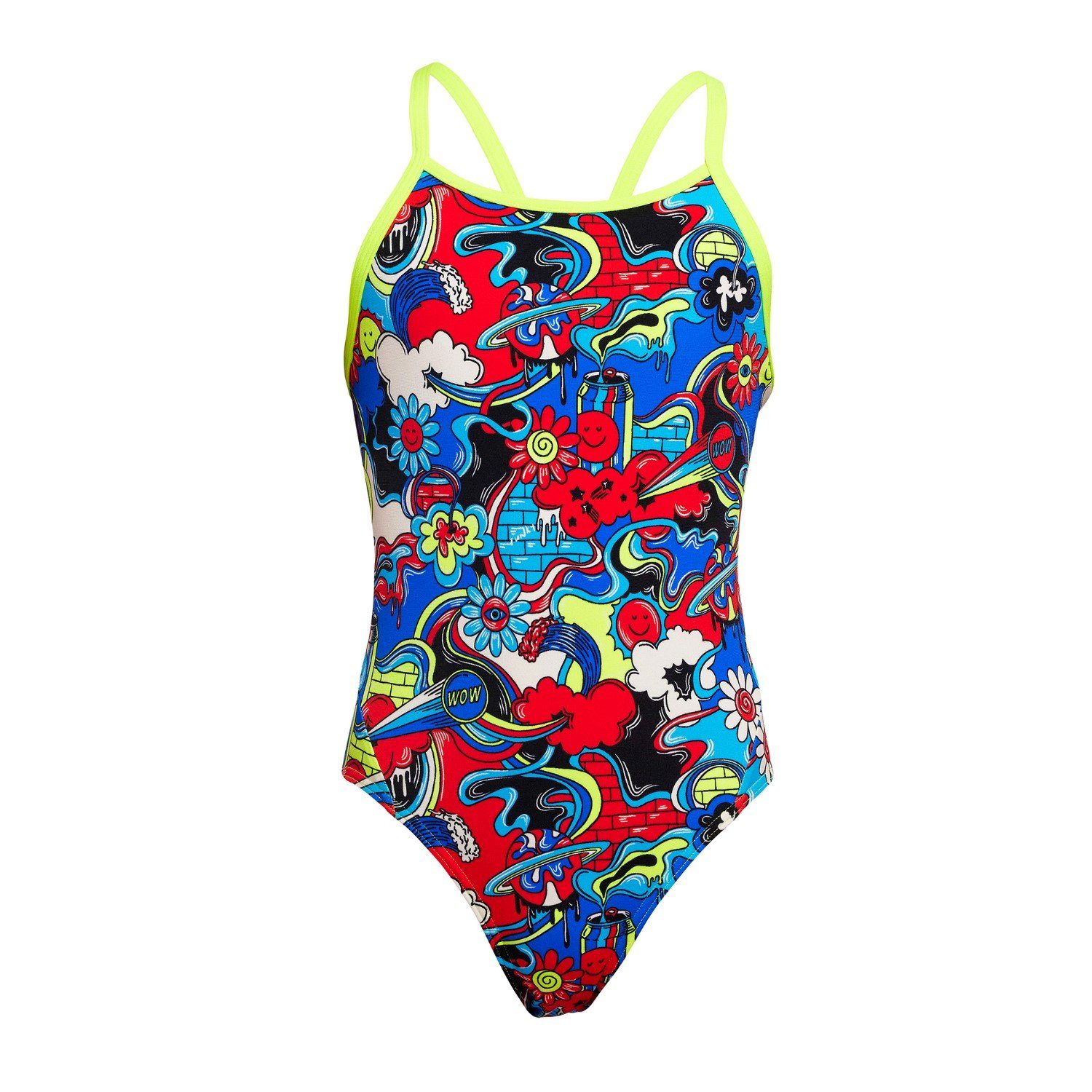 Funkita Badeanzug Mädchen Happy Jack UV Schutz 50+ und schnelltrocknend