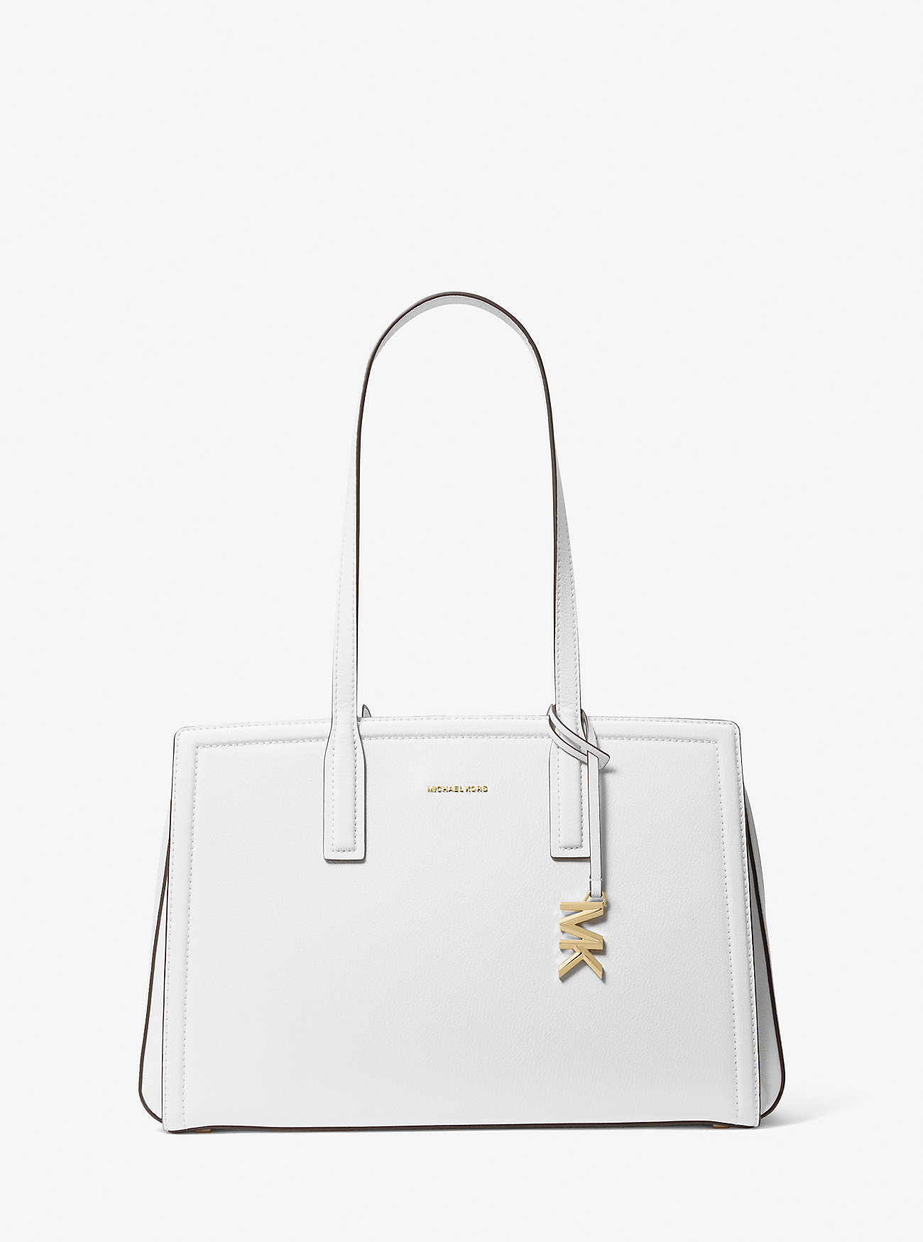 Borsa tote media Laila in pelle - BIANCO OTTICO