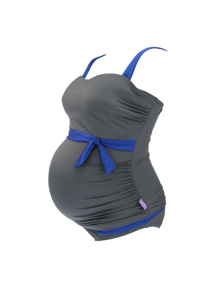 petit amour Umstandsbademode ALENA F/G-Cup Grau-Blau günstig kaufen S Cup F-G