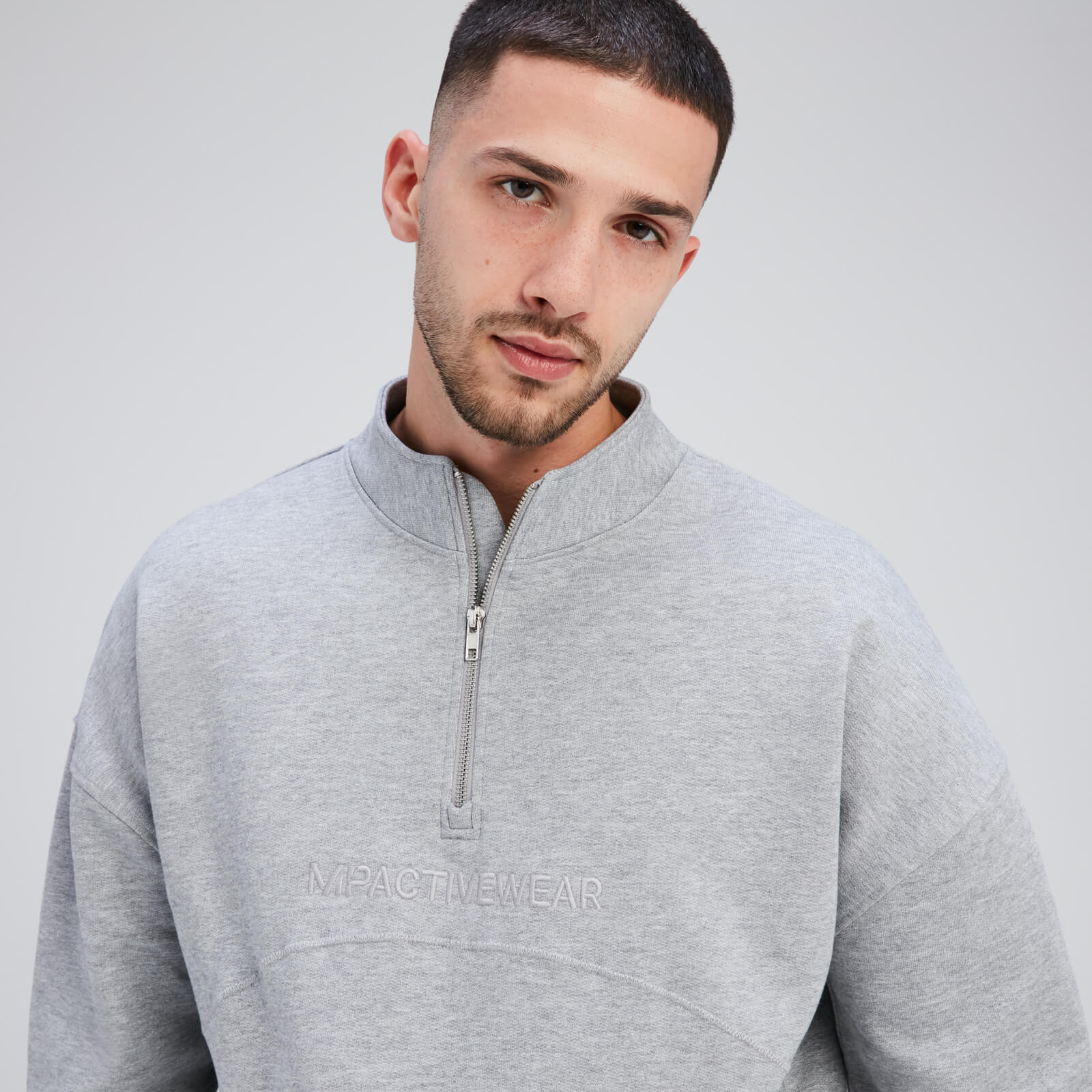 Haut à fermeture éclair ¼ MP Rest Day pour hommes – Orage chiné