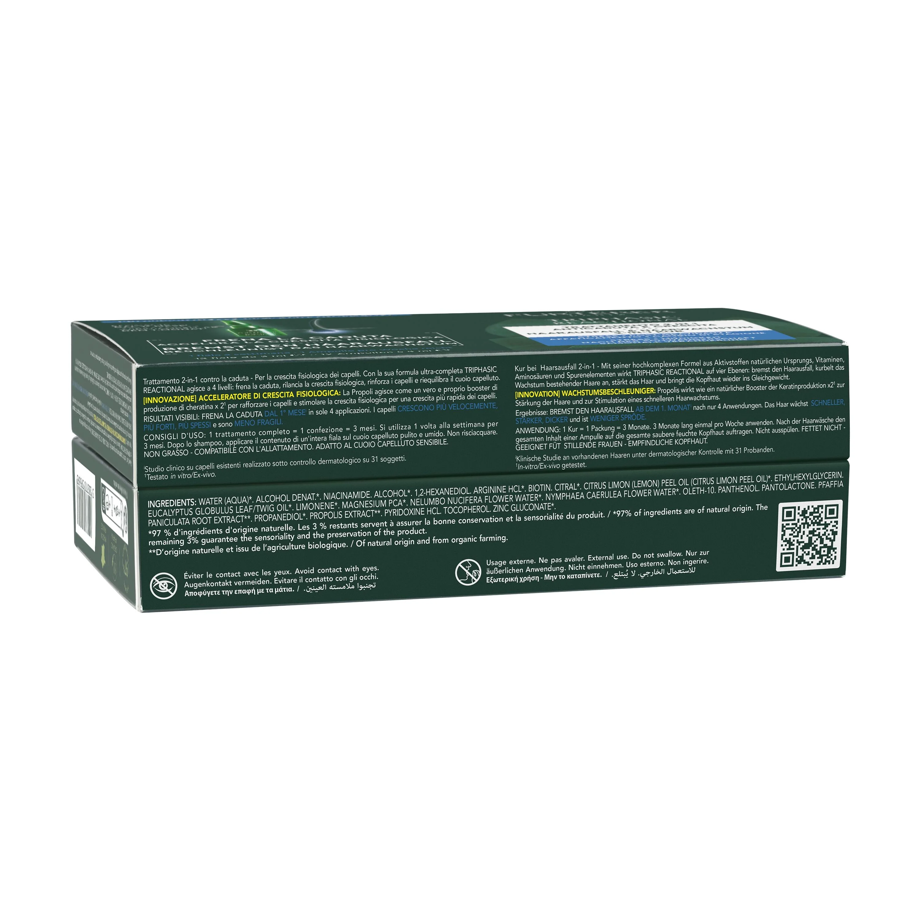 Trifásico Trifásico Reaccional - Tratamiento 2 en 1 para la Caída y el Crecimiento del Cabello - Caída del Cabello Reaccional - Tratamiento para la Caída del Cabello