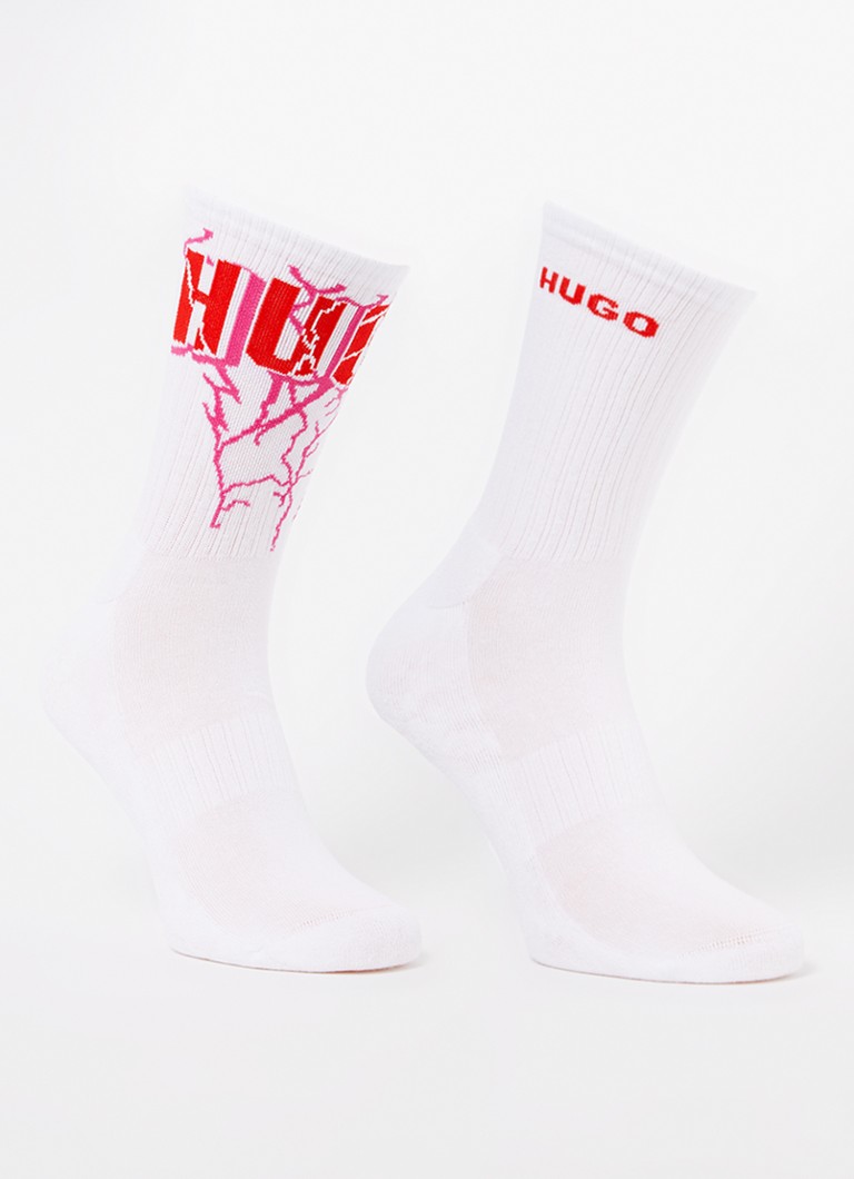 Șosete sport HUGO BOSS cu logo imprimat, set de 2
