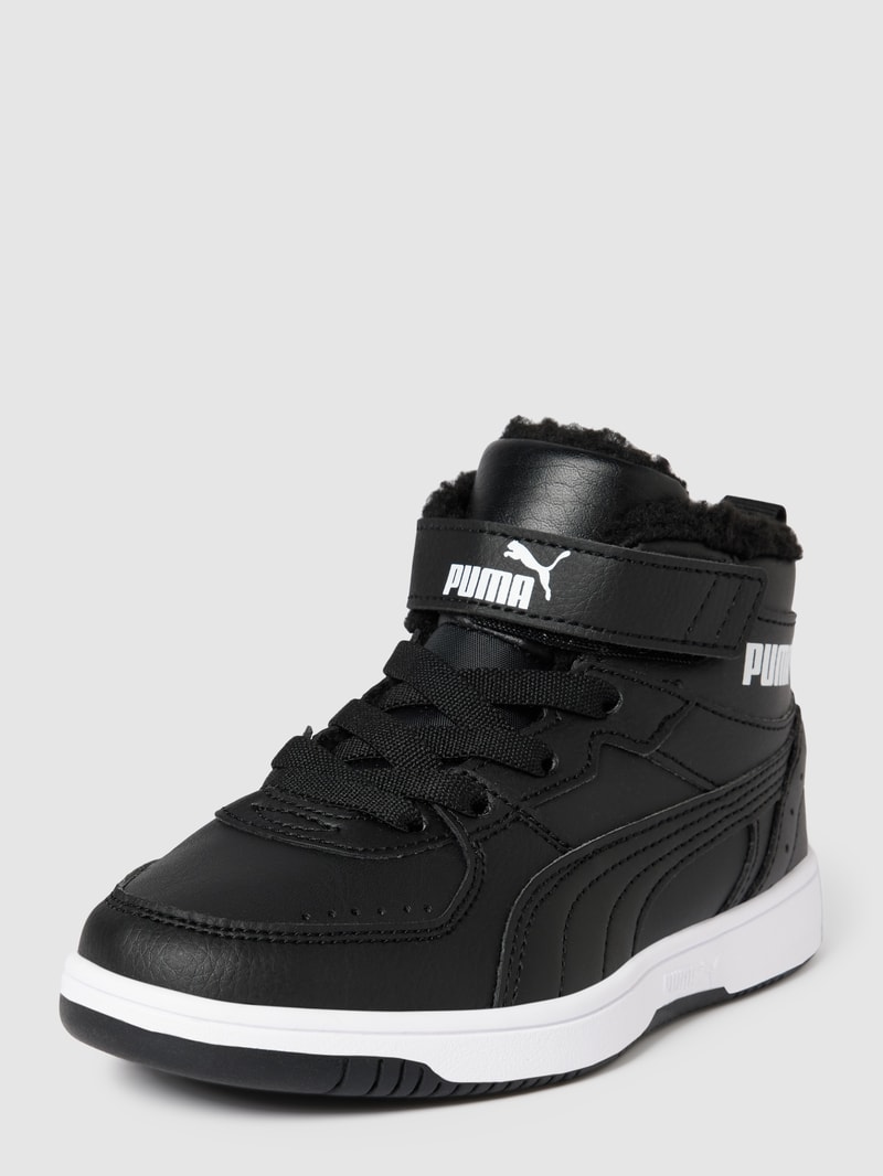 High Top Sneaker mit Futter aus Teddyfell Modell 'JOY FUR' in schwarz