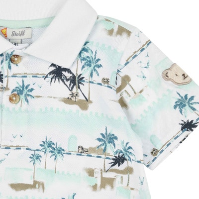 Poloshirt kurzarm, weiß für Jungs