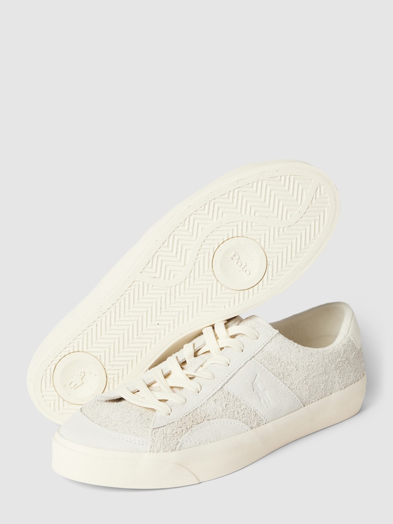 Sneaker aus echtem Leder in weiß