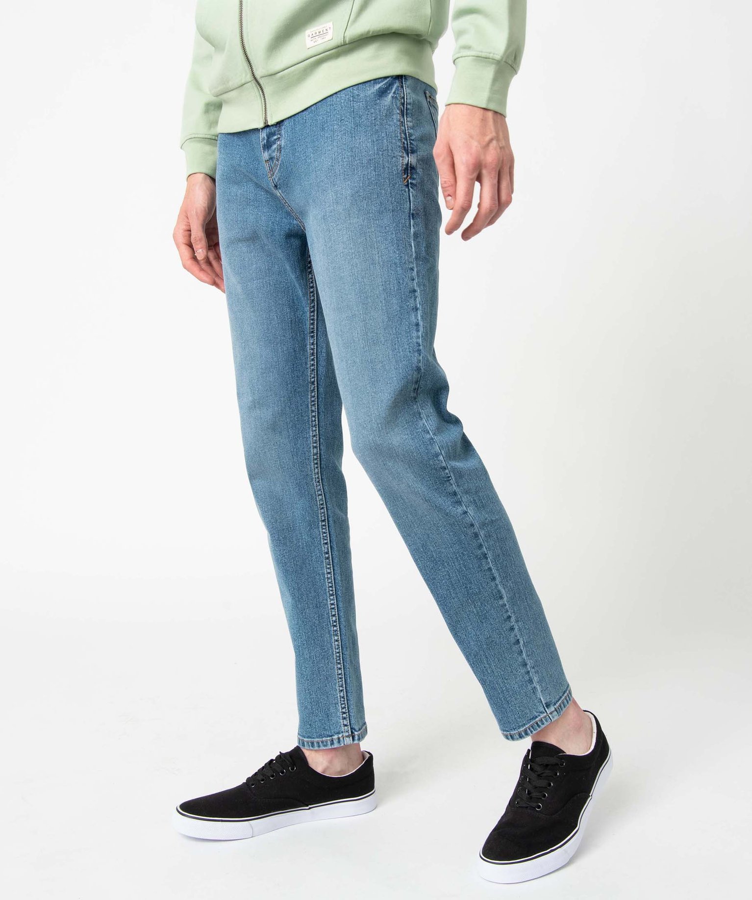 Jean homme coupe Tapered 5 poches stone | GEMO