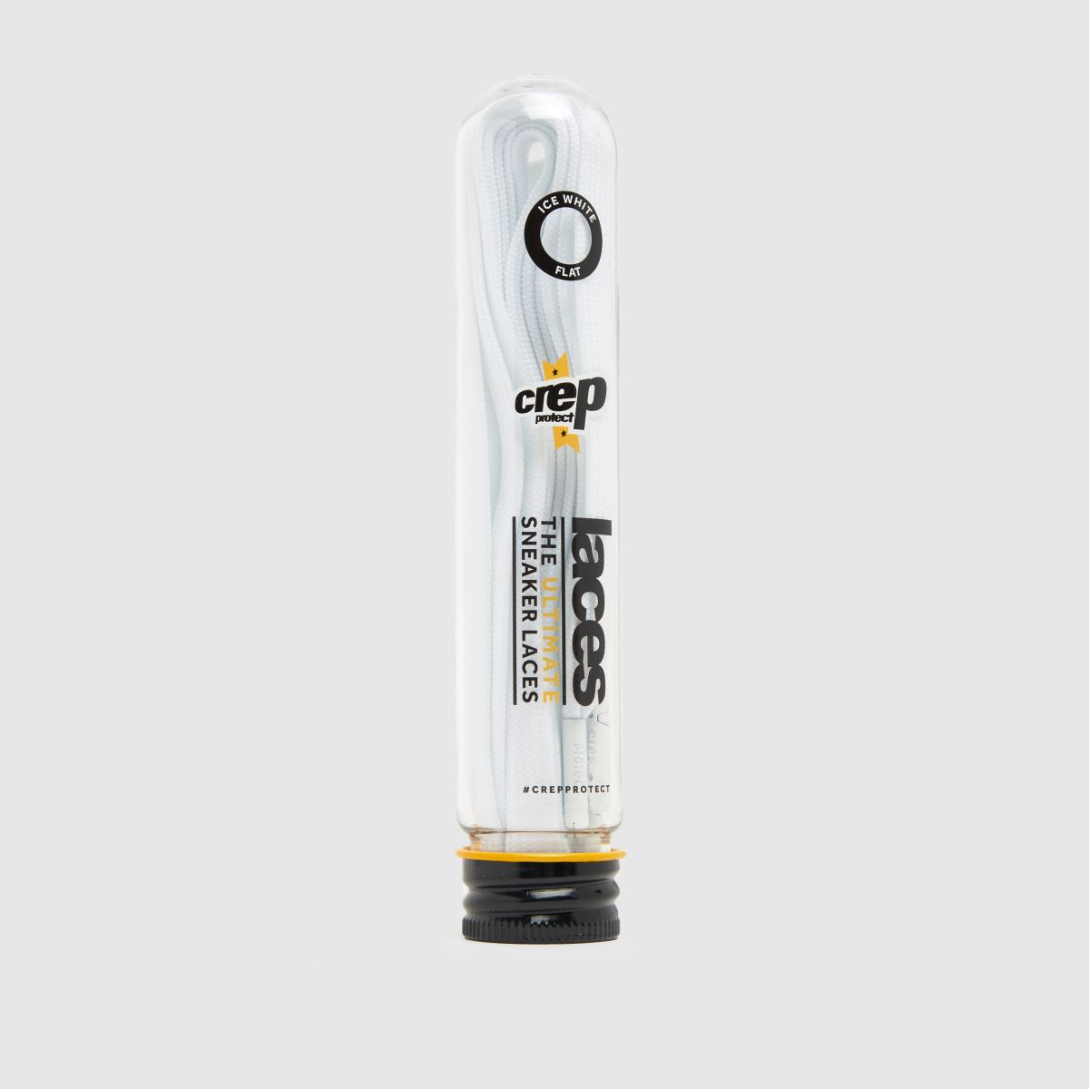 Crep Protect vita platta snören i olika toner