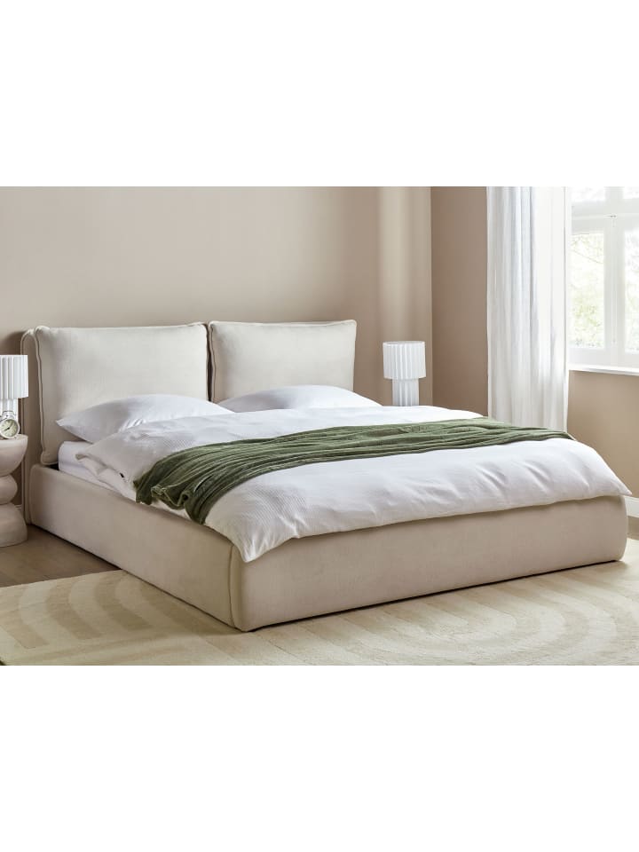 Beliani Doppelbett BAJONNA in Beige - (W) 204 x (H) 102 x (L) 235 cm günstig kaufen onesize