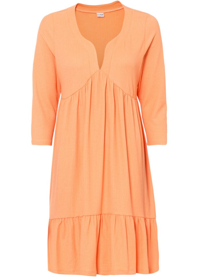 Crepe-Jerseykleid mit Volants