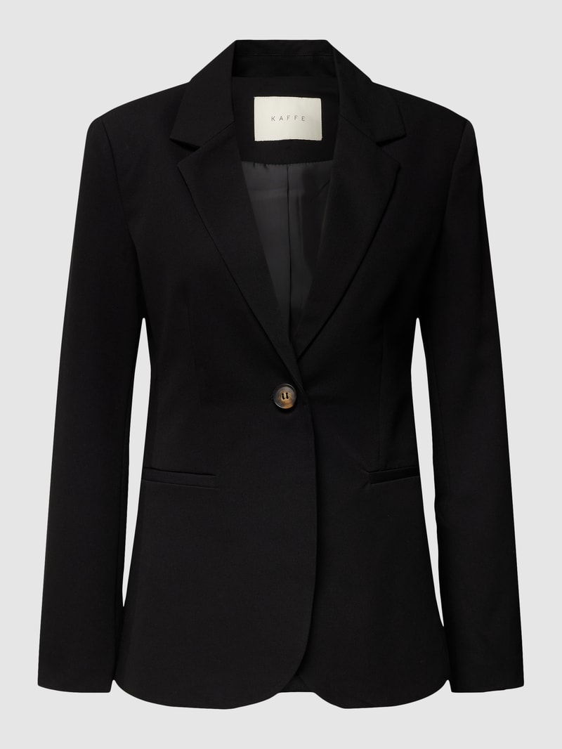 Blazer mit angedeuteten Leistentaschen in schwarz
